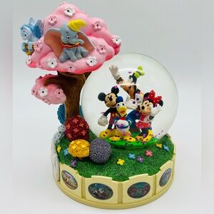 Disney Parks Shanghai Mickey & Friends Dumbo Pegasus Snow globe Trinket Box NIB
